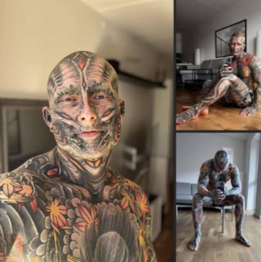 Tattoo Addict Inks 95 Percent Of His Body, Reveals What He Looked Like Just 5 Years Ago.